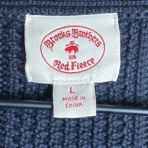 Brooks Brothers Red Fleece Shawl Collar Cardigan